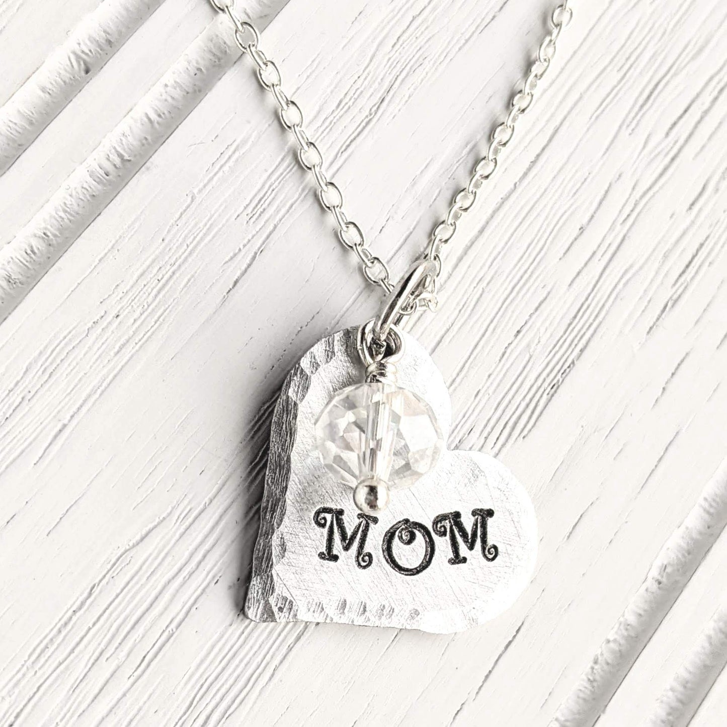 Mother's Day Name Heart Silver Necklace