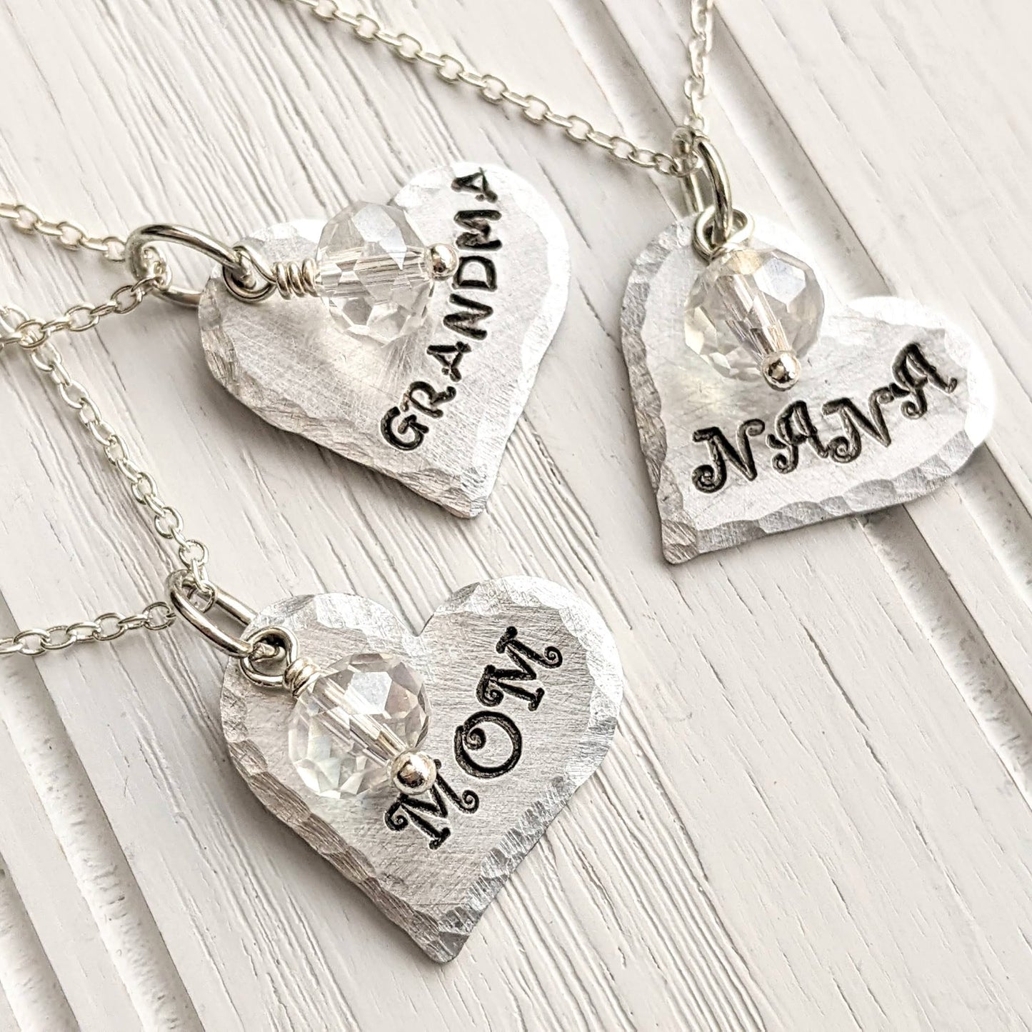 Mother's Day Name Heart Silver Necklace