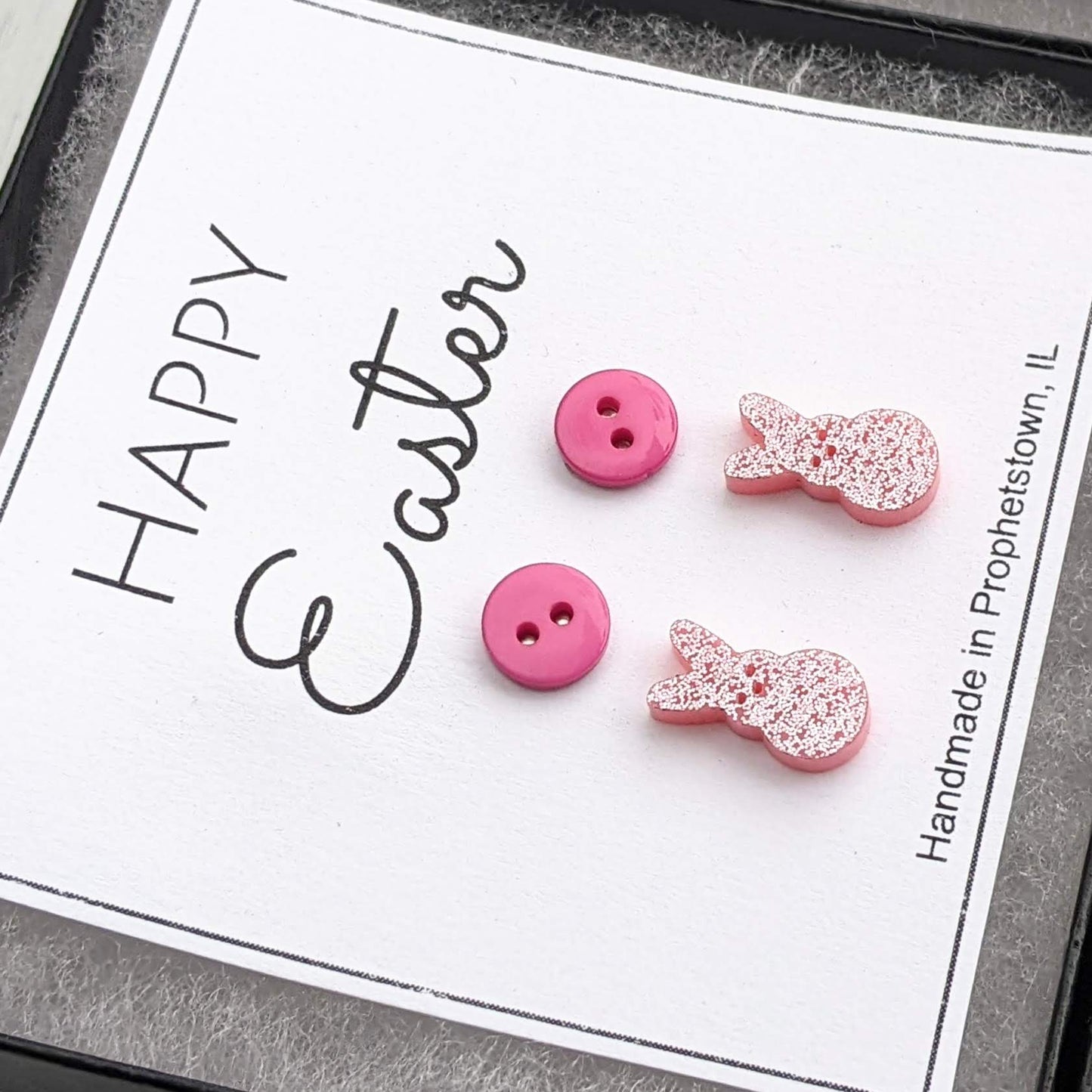 🐰✨ Glitter Bunny Stud Earrings Set – The Perfect Easter Jewelry Gift!