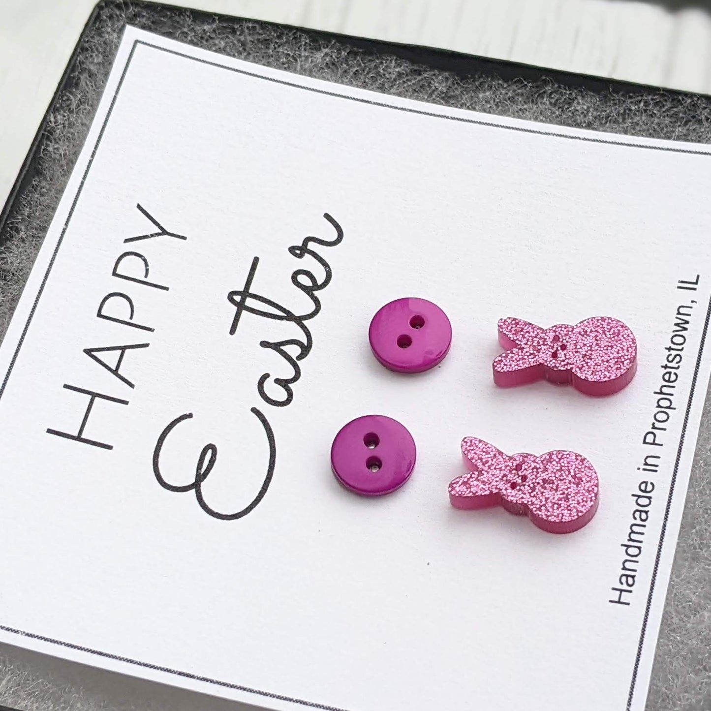 🐰✨ Glitter Bunny Stud Earrings Set – The Perfect Easter Jewelry Gift!