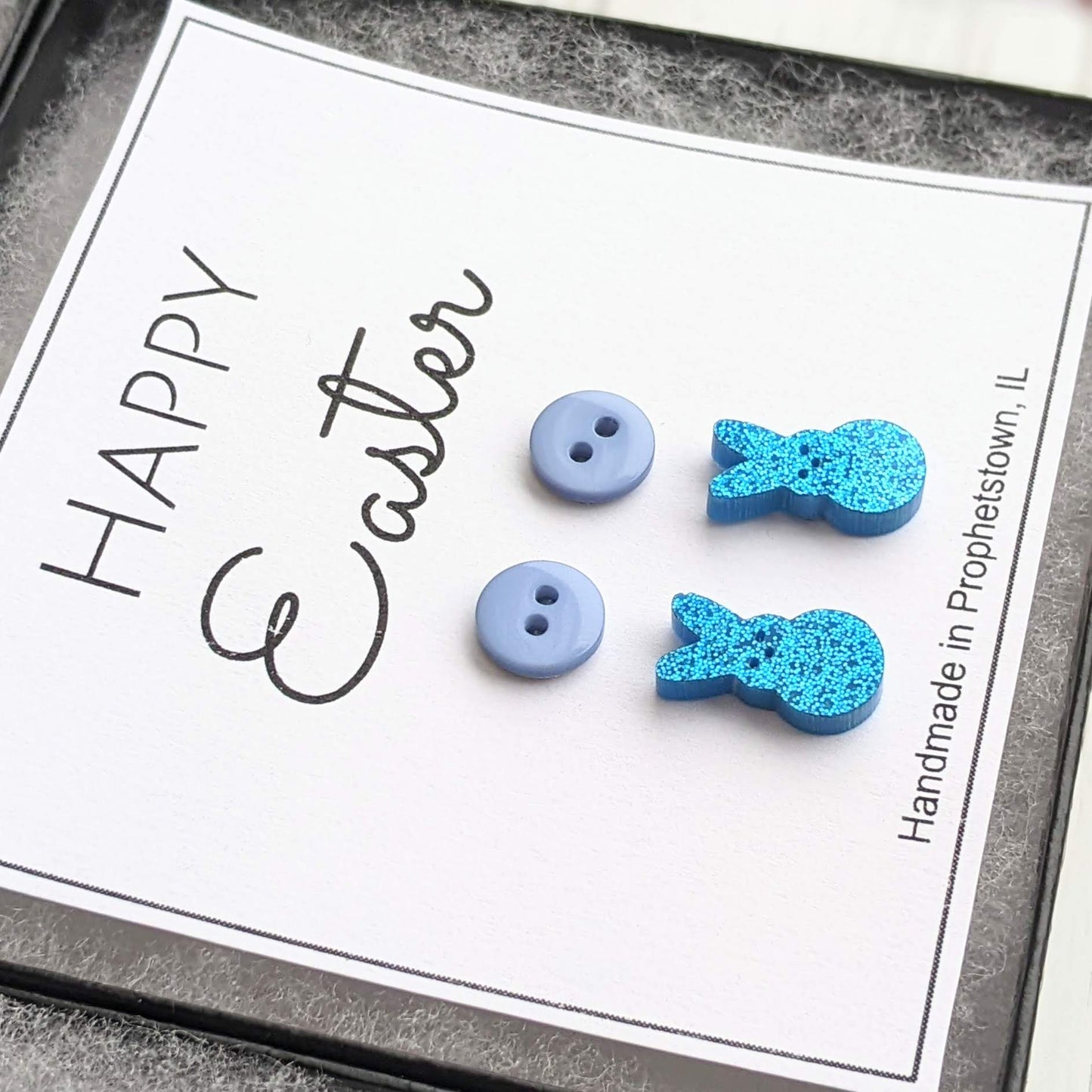 🐰✨ Glitter Bunny Stud Earrings Set – The Perfect Easter Jewelry Gift!