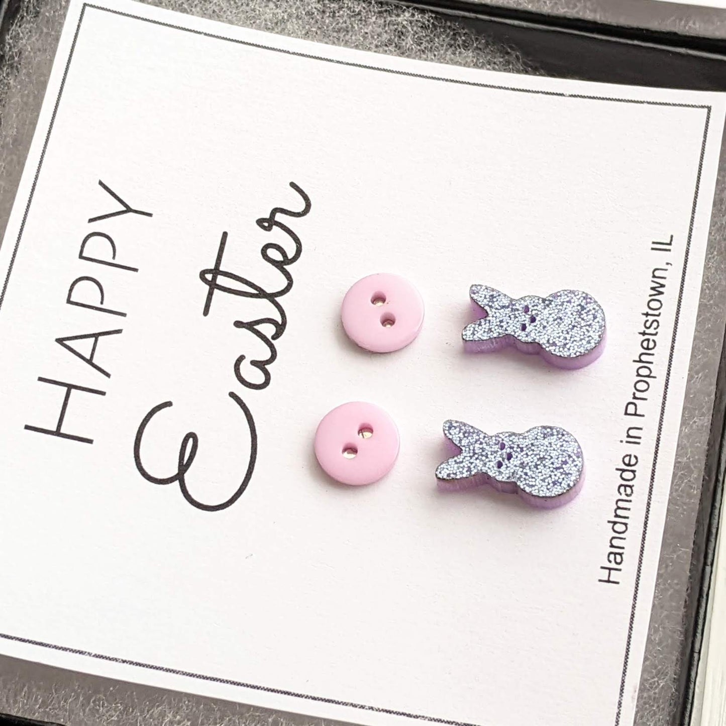 🐰✨ Glitter Bunny Stud Earrings Set – The Perfect Easter Jewelry Gift!