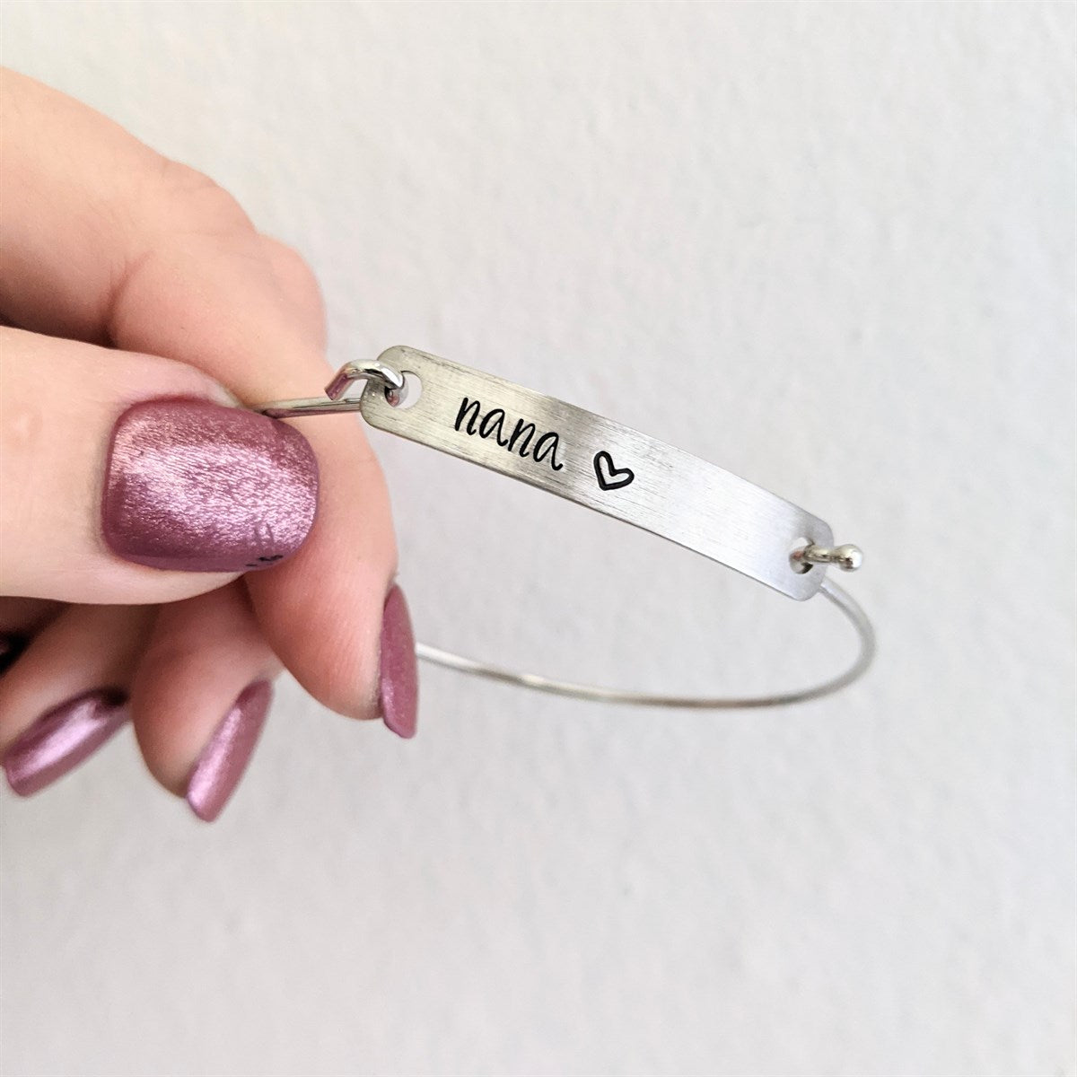 Name Plate Bangle Bracelet