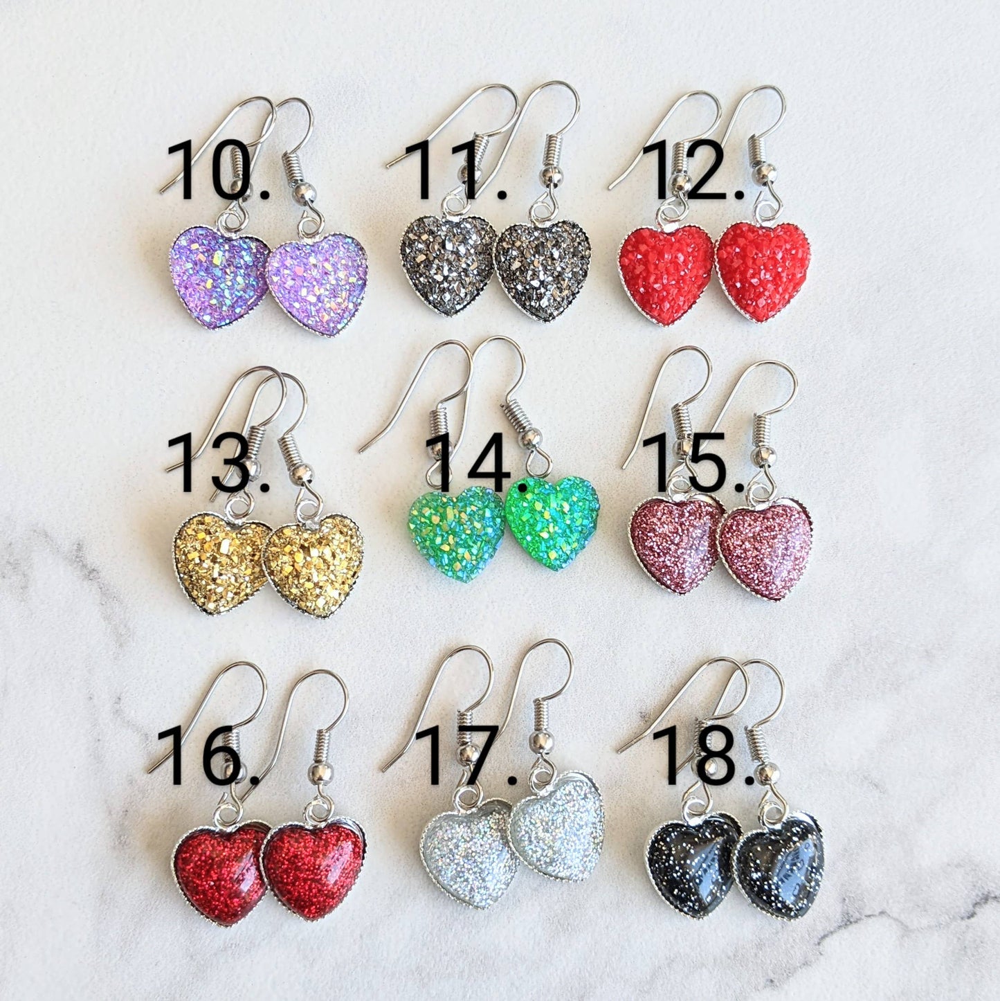 Valentine Heart Dangle Earrings