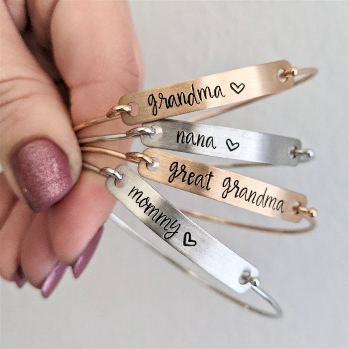 Name Plate Bangle Bracelet