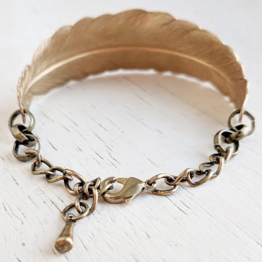 Feather Bracelet - Gold or Silver Feather