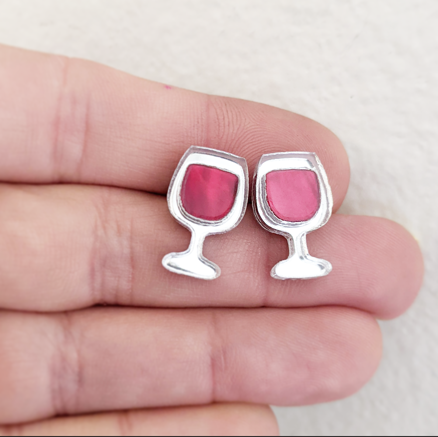 Wine Glass Earring Collection - Hypoallergenic Titanium Posts