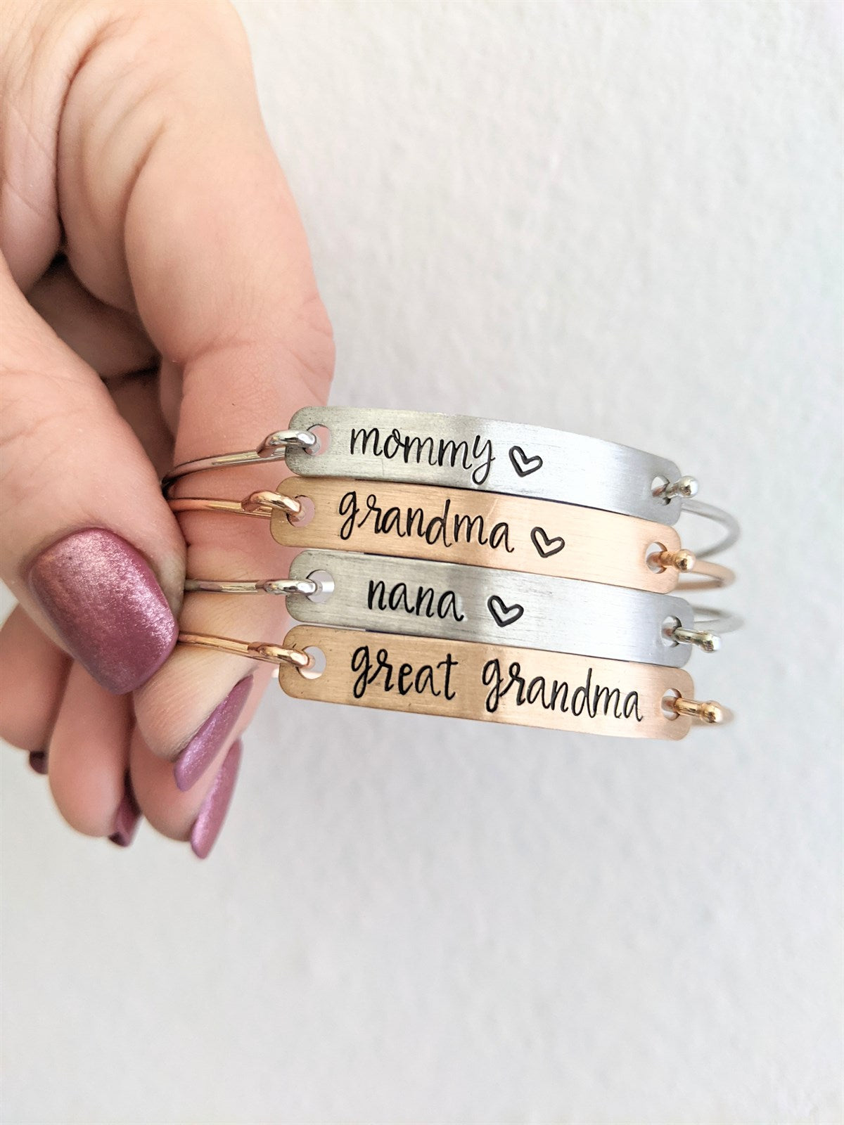 Name Plate Bangle Bracelet