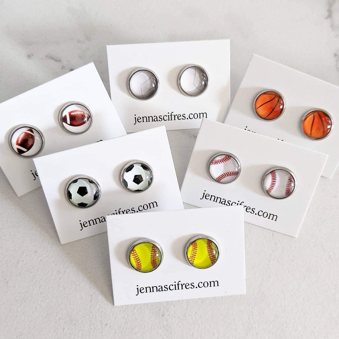 Sports Stud Earrings - Stainless Steel