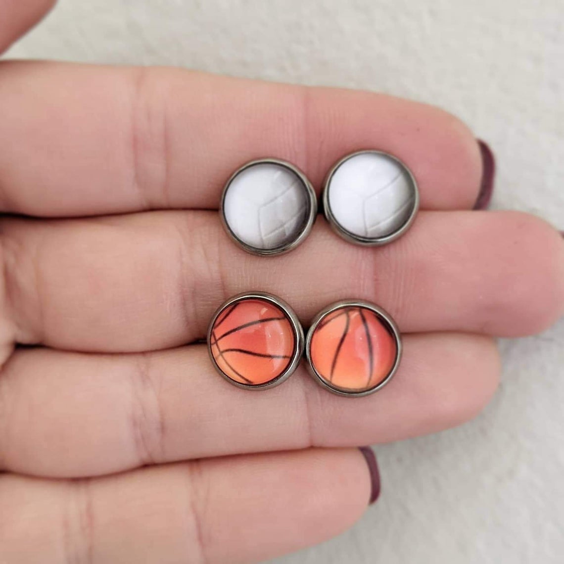 Sports Stud Earrings - Stainless Steel