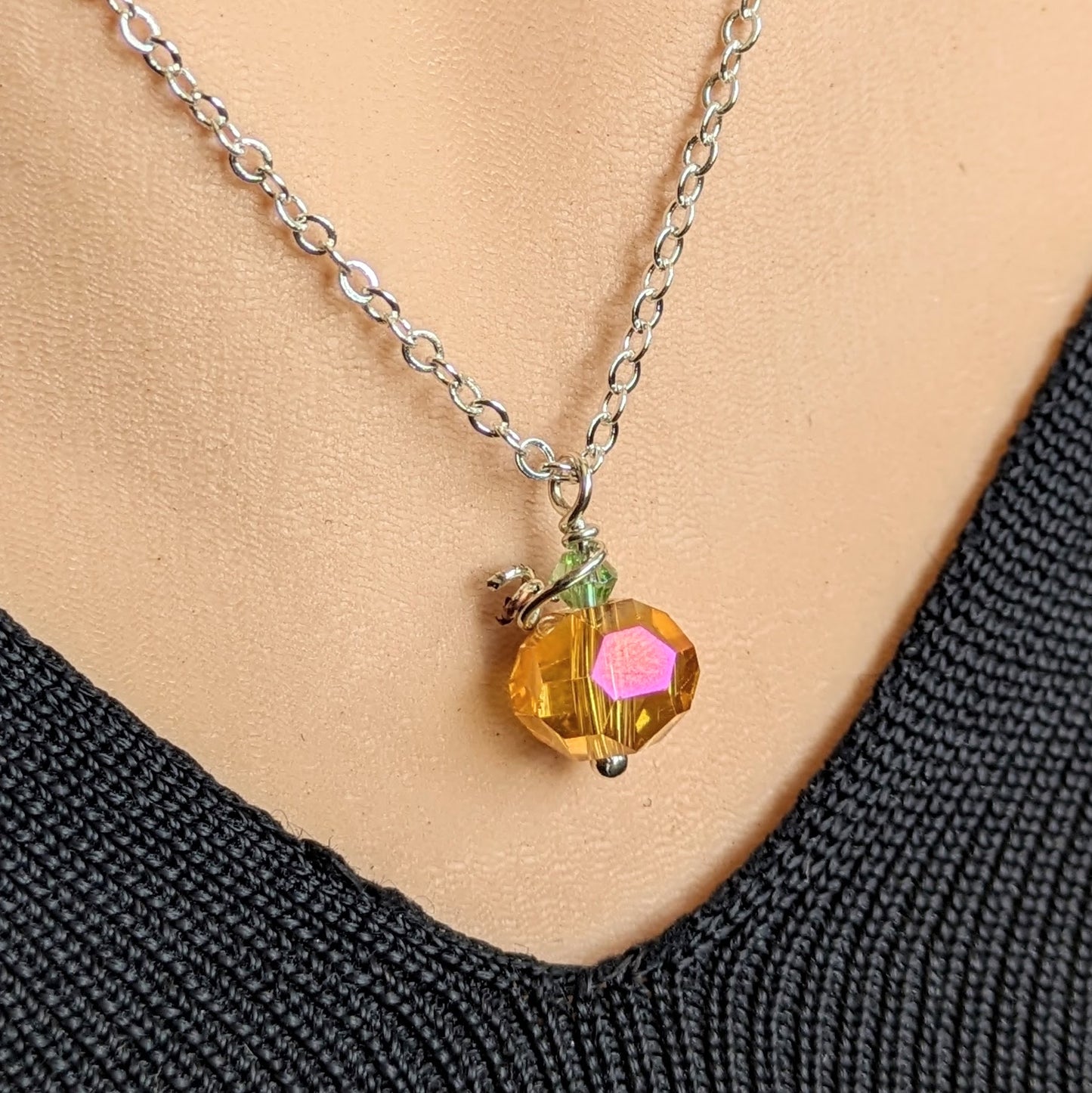 Pumpkin Crystal Jewelry