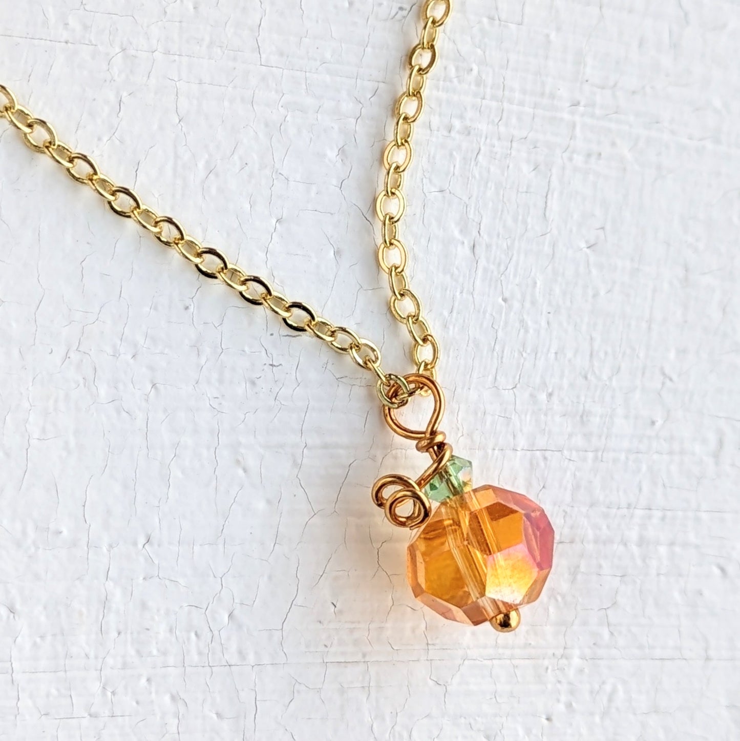 Pumpkin Crystal Jewelry