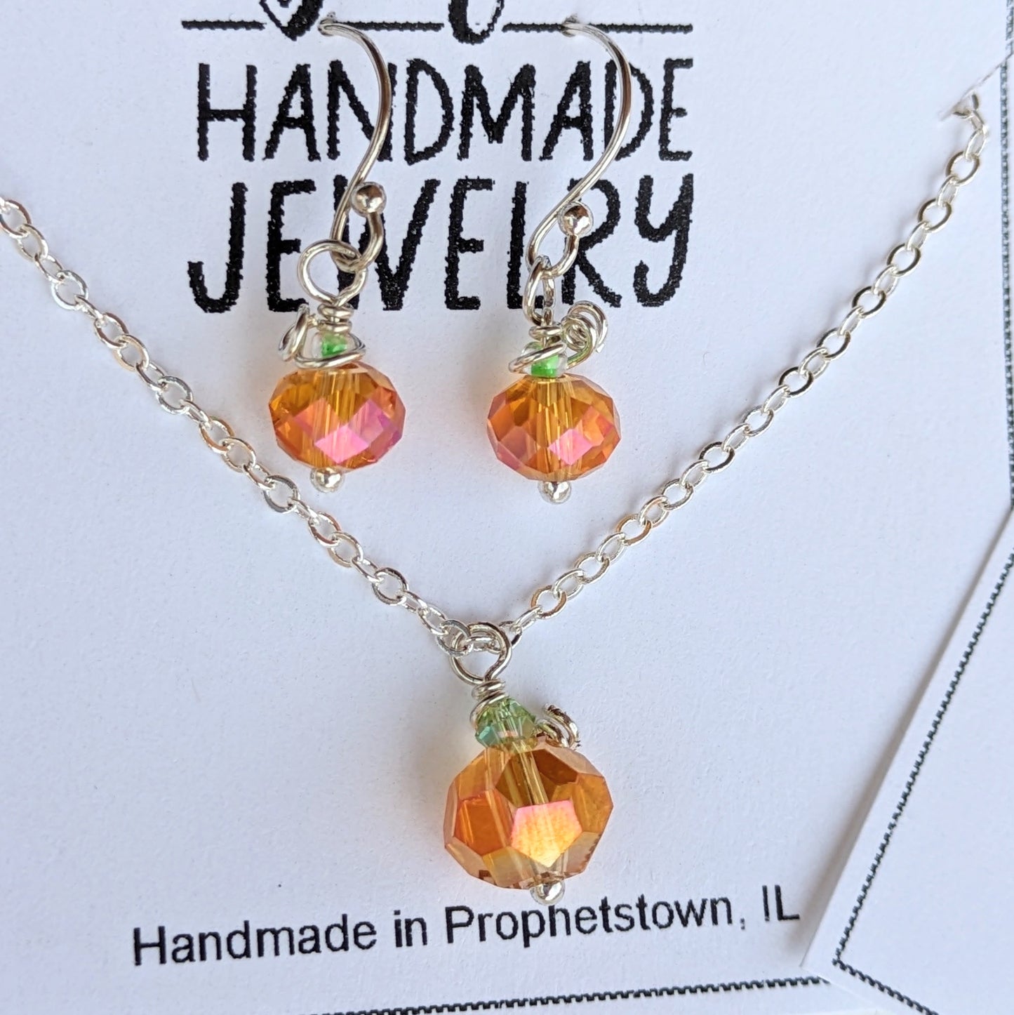 Pumpkin Crystal Jewelry