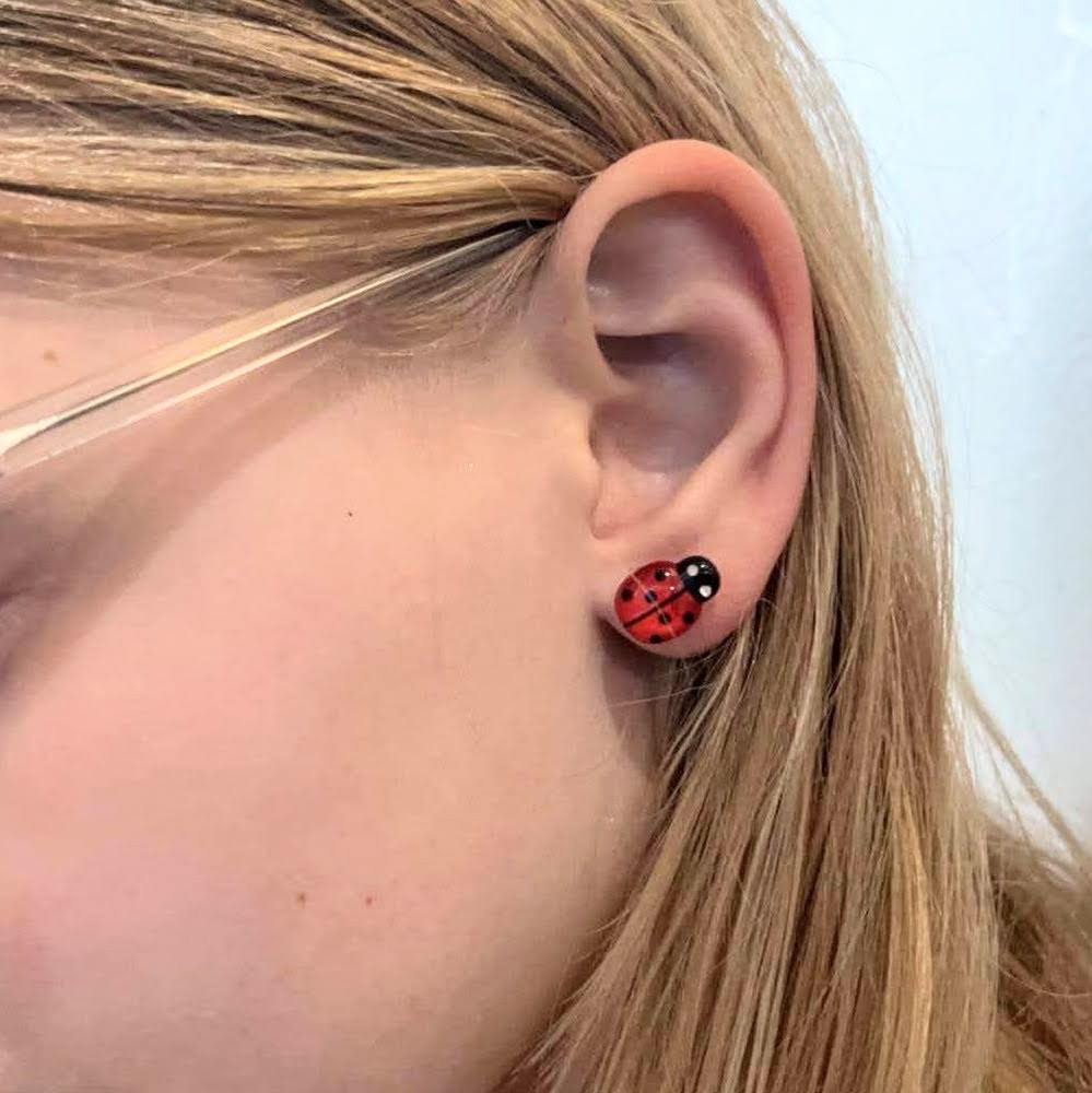 Ladybug Stud Earrings