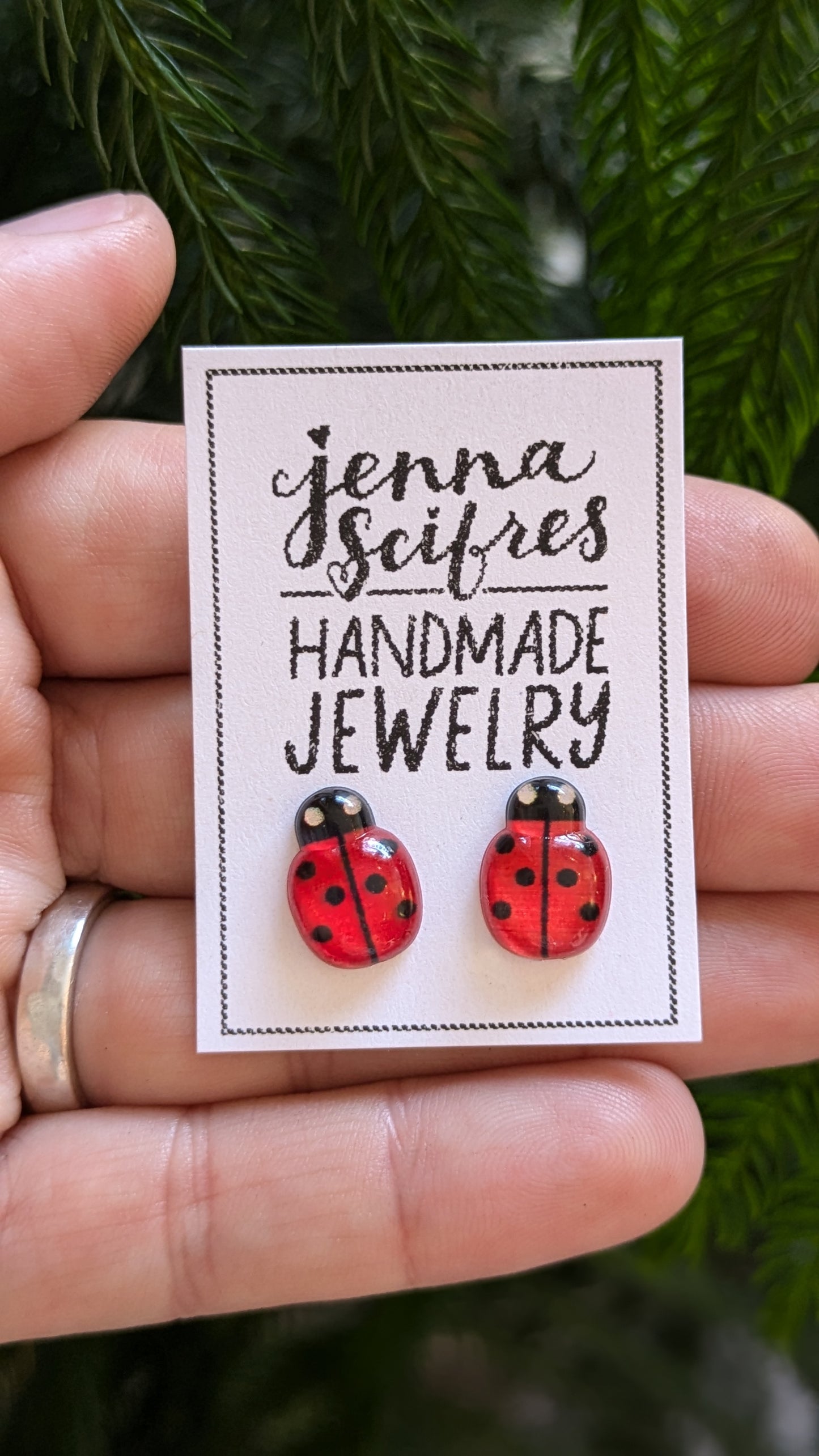 Ladybug Stud Earrings