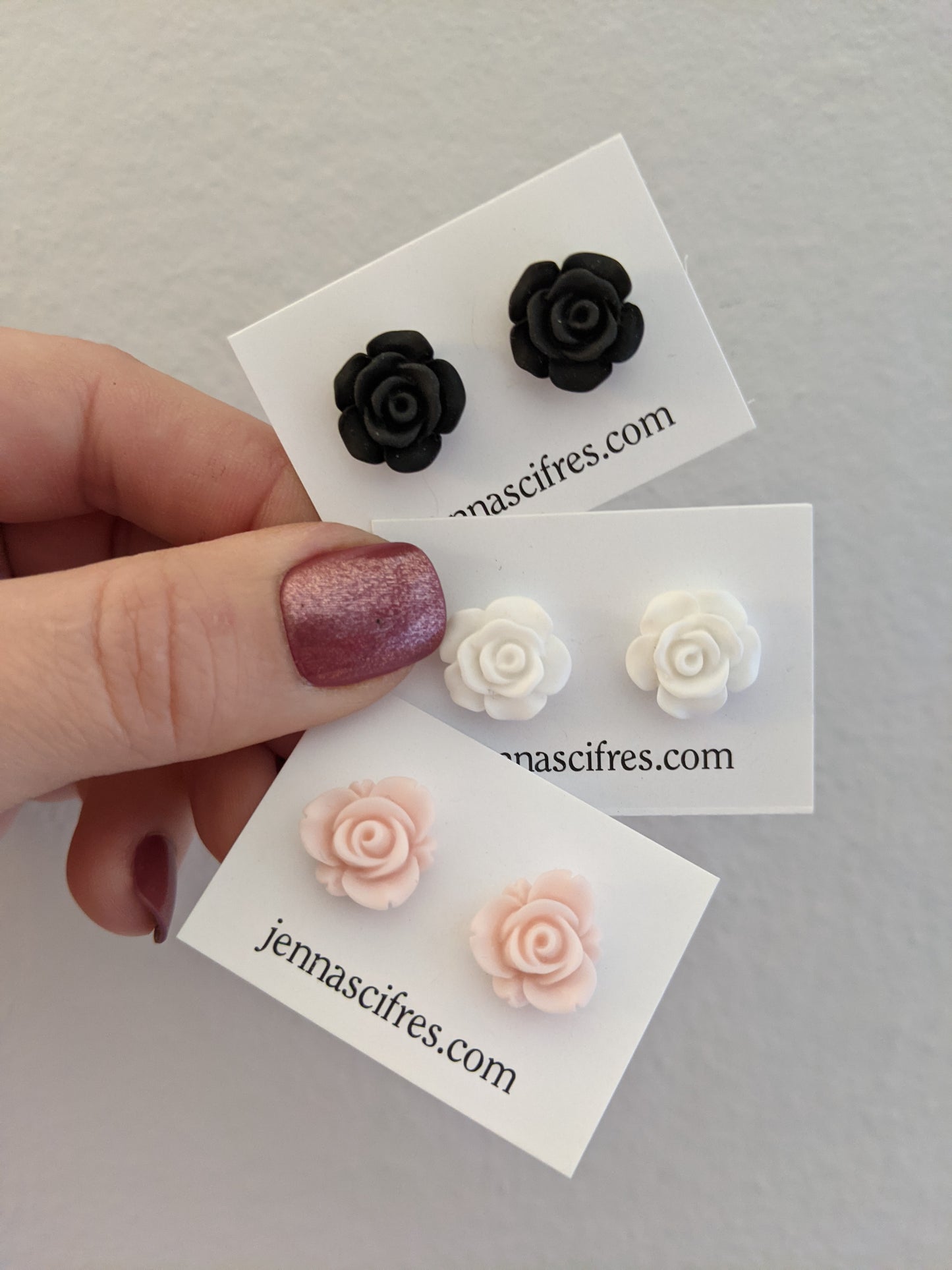 Flower and Succulent Stud Earrings