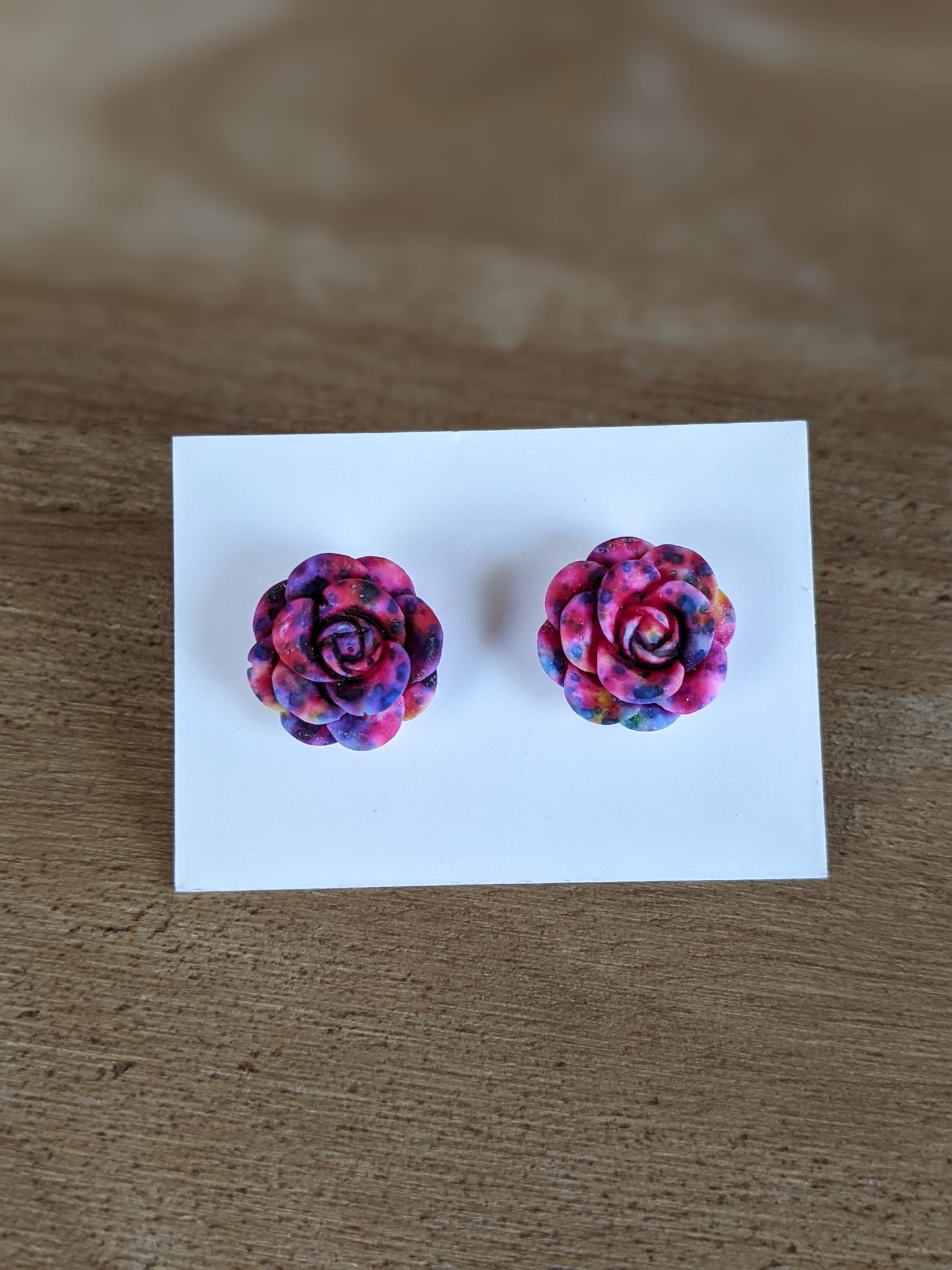 Flower and Succulent Stud Earrings