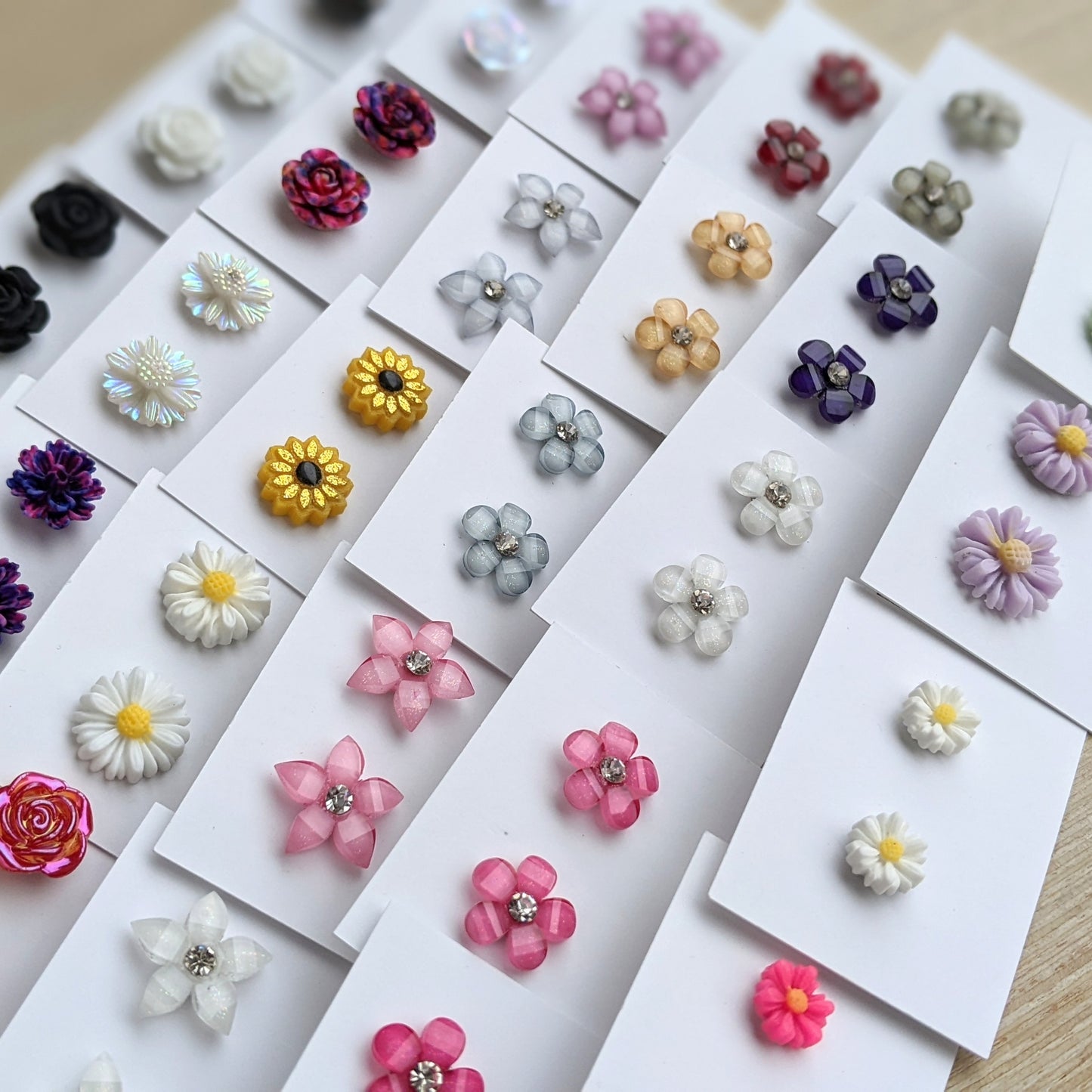 Flower and Succulent Stud Earrings