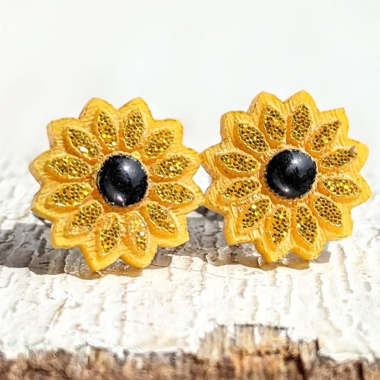 Flower and Succulent Stud Earrings