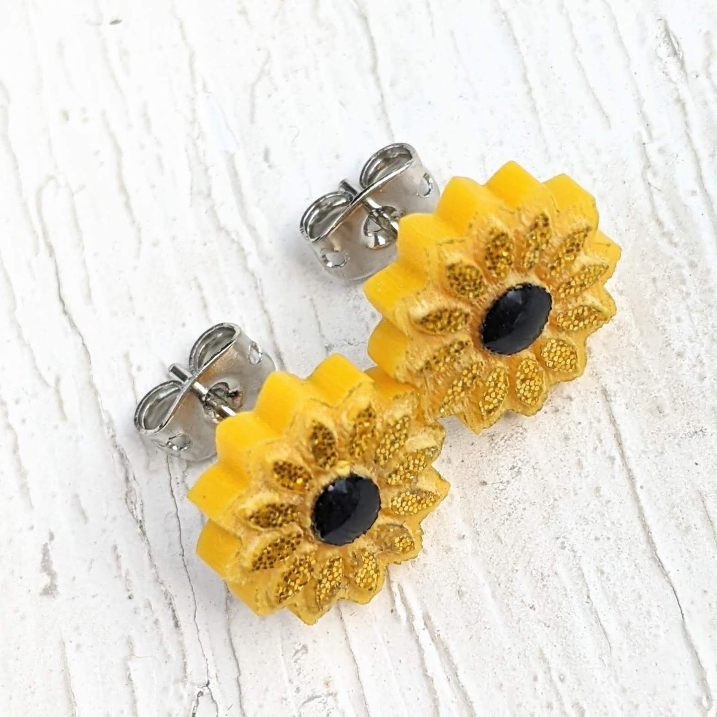 Flower and Succulent Stud Earrings