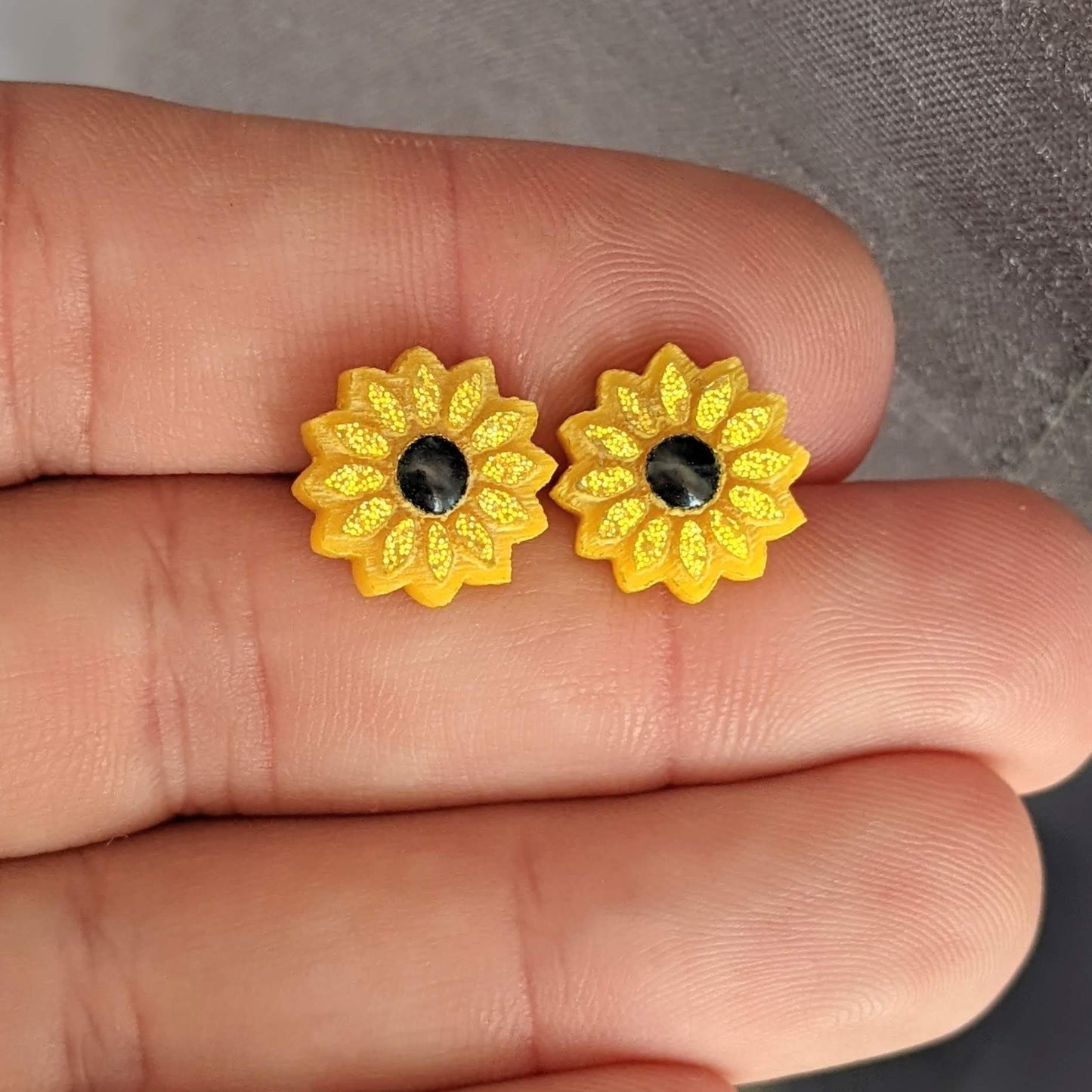 Flower and Succulent Stud Earrings