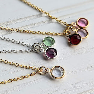 Family Birthstone Crystal Necklace