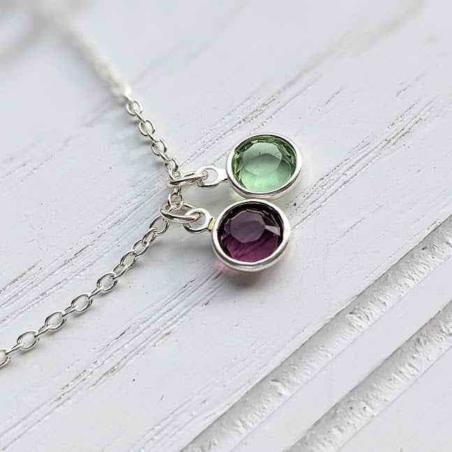 Family Birthstone Crystal Necklace