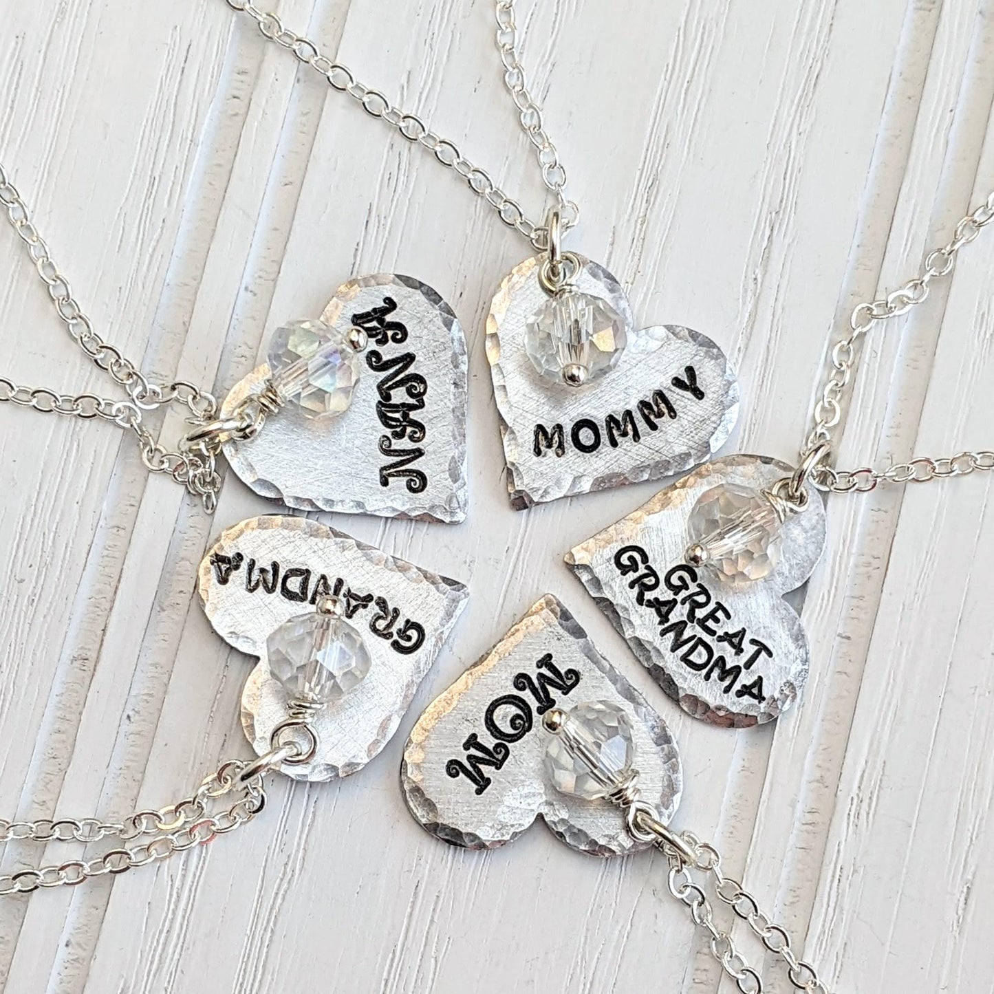Mother's Day Name Heart Silver Necklace