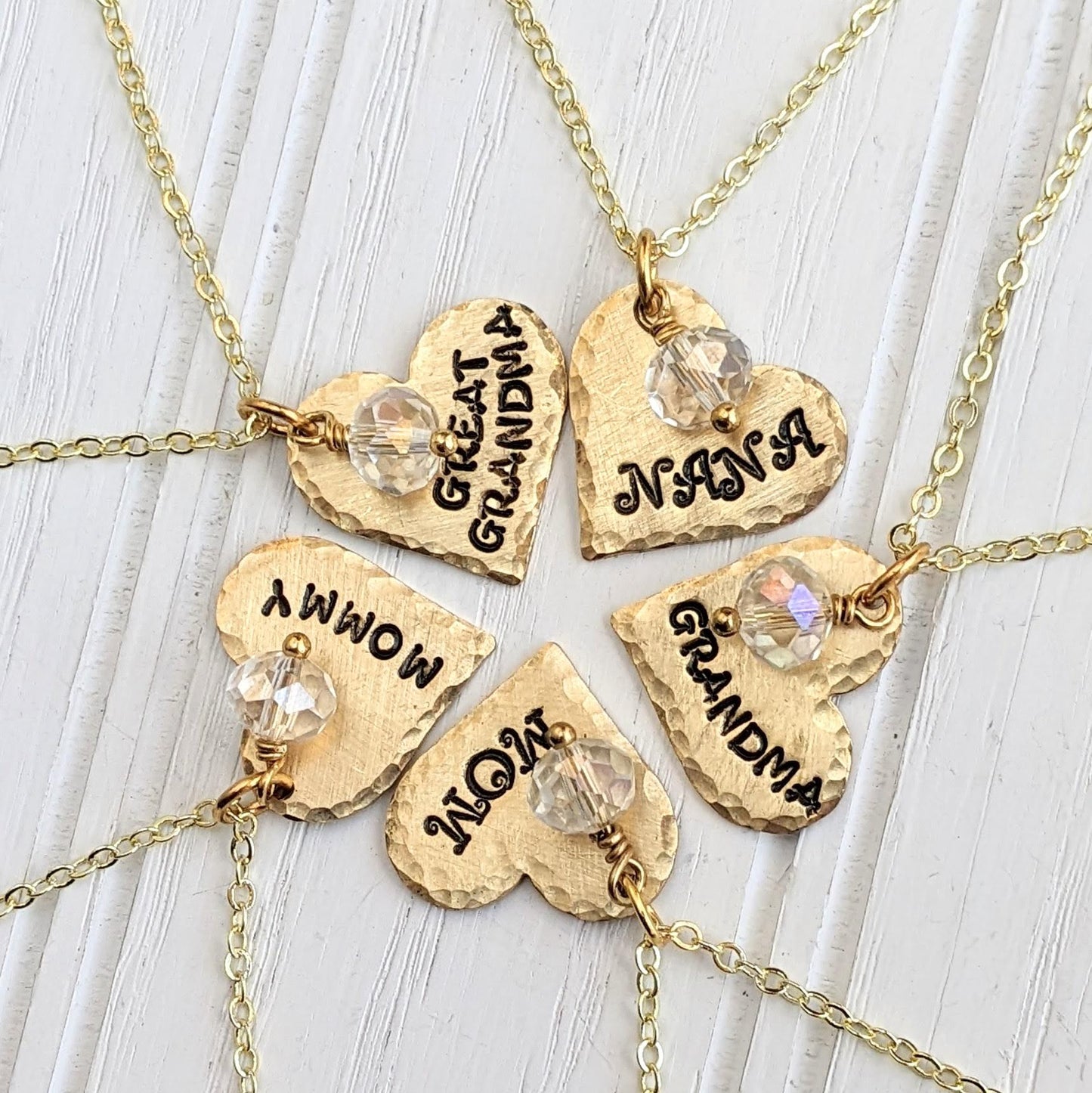 Mother's Day Name Heart Gold Necklace