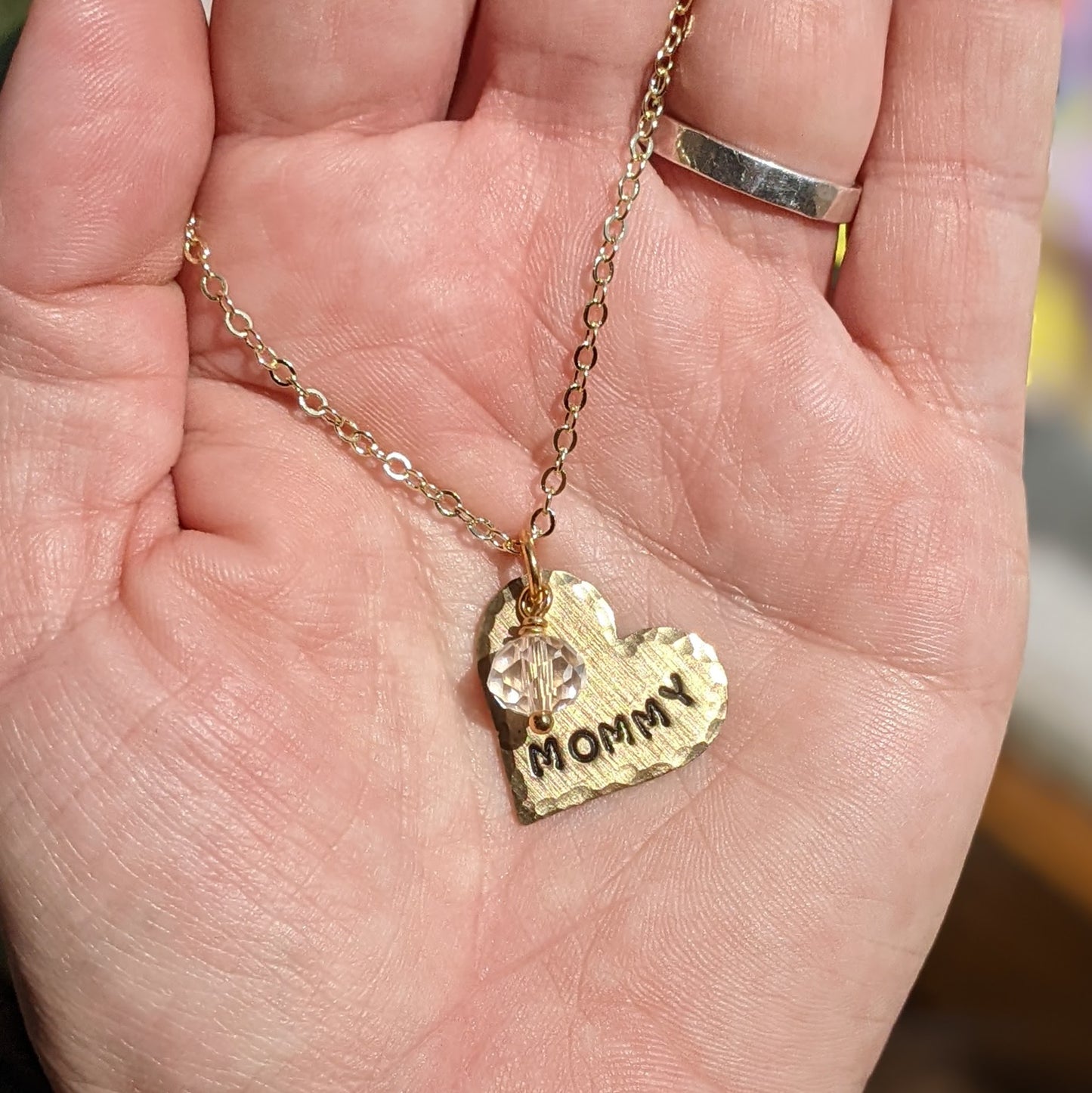 Mother's Day Name Heart Gold Necklace