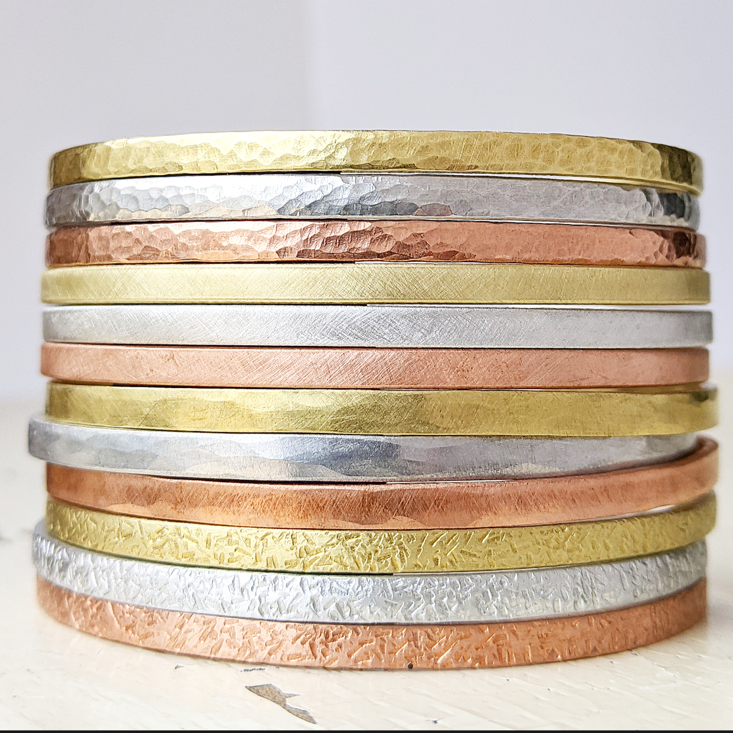 Textured Stacking Cuff Bracelet Class - Saturday March 9
