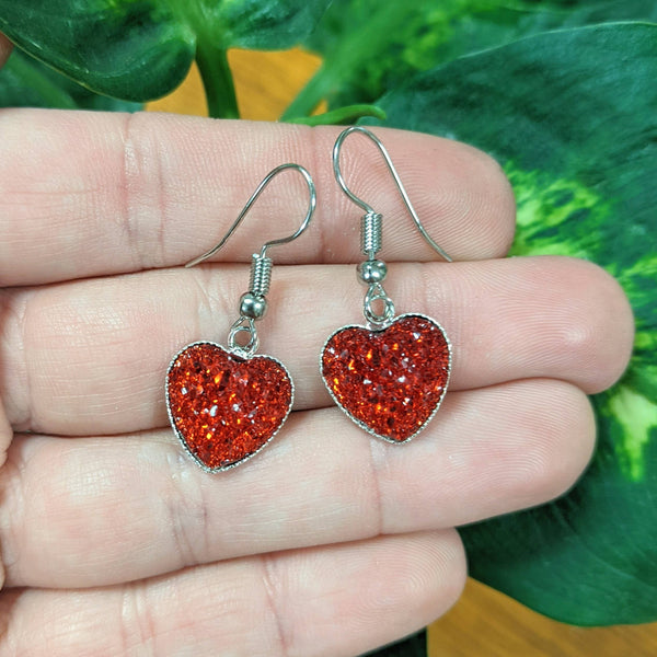 Valentine Heart Dangle Earrings
