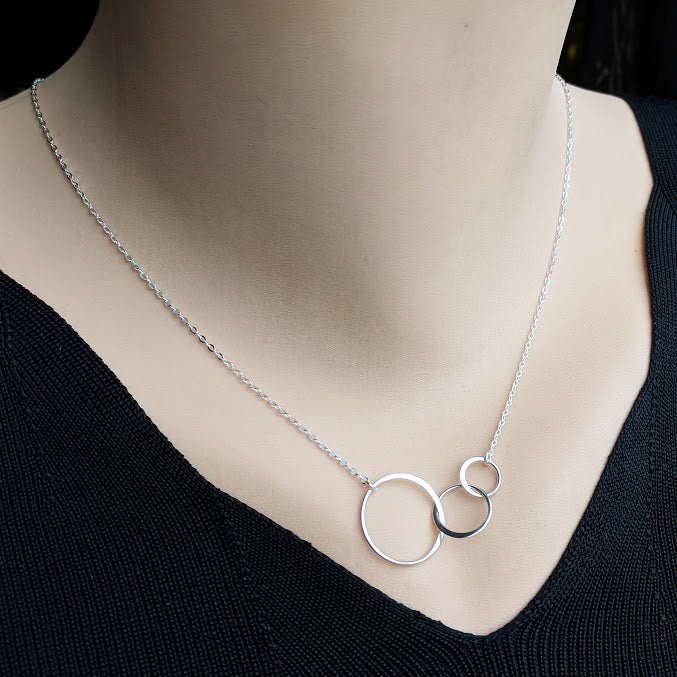 Gift for Her - Large Paperclip Chain Necklace - Sterling Silver - Chain Link Necklace - Safety Pin Necklace - Christmas Gift Ideas - Gift for Tennage