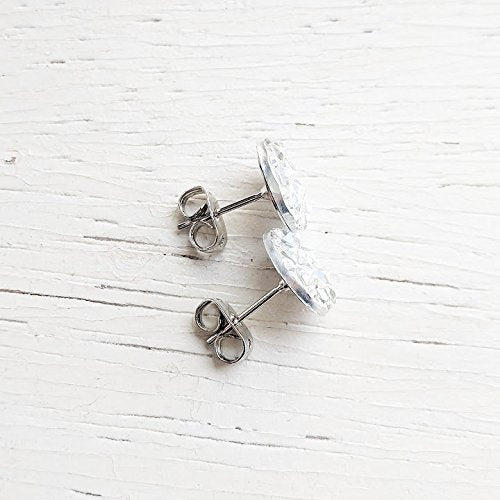 Clear Sparkly Stud Earrings - Hypoallergenic – Jenna Scifres