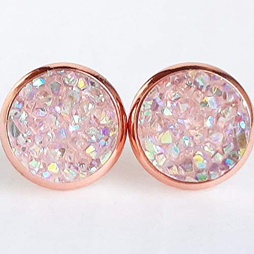 Sparkly Pink Opal on Rose Gold
