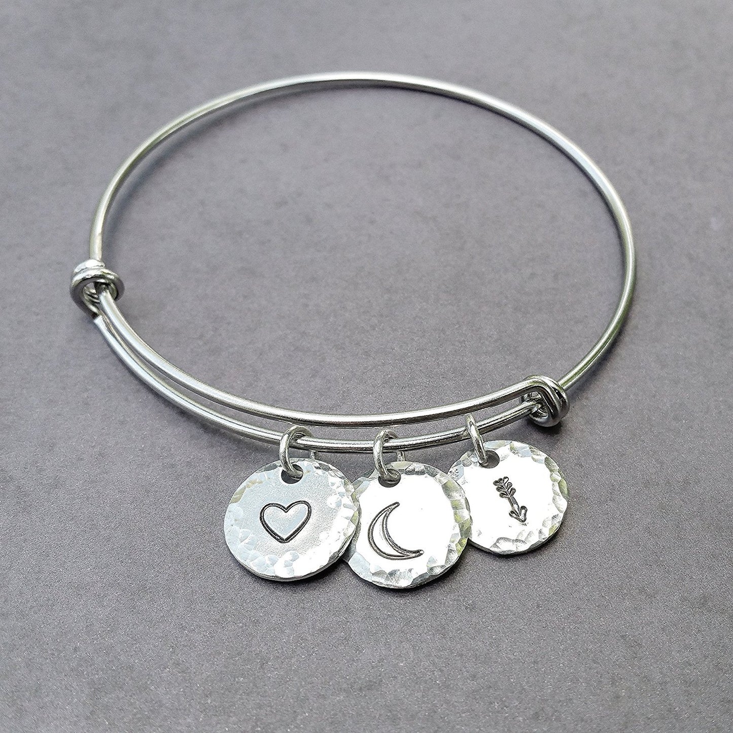 Love You to the Moon and Back Bangle Bracelet