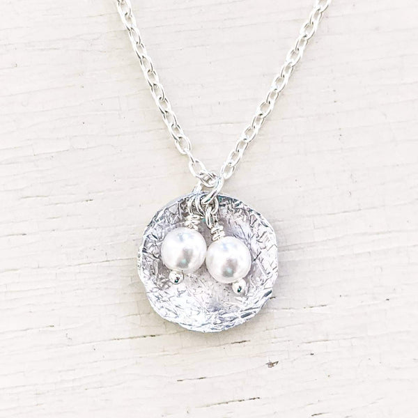 Pearl Nest Necklace Sterling Silver
