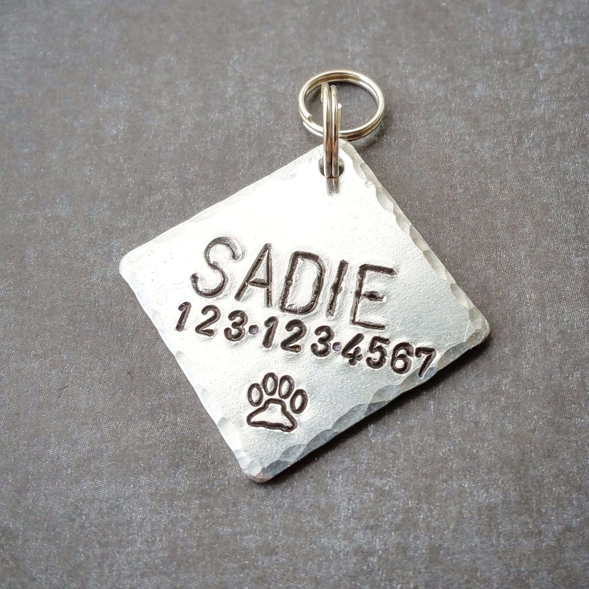 Square Personalized Dog ID Tag