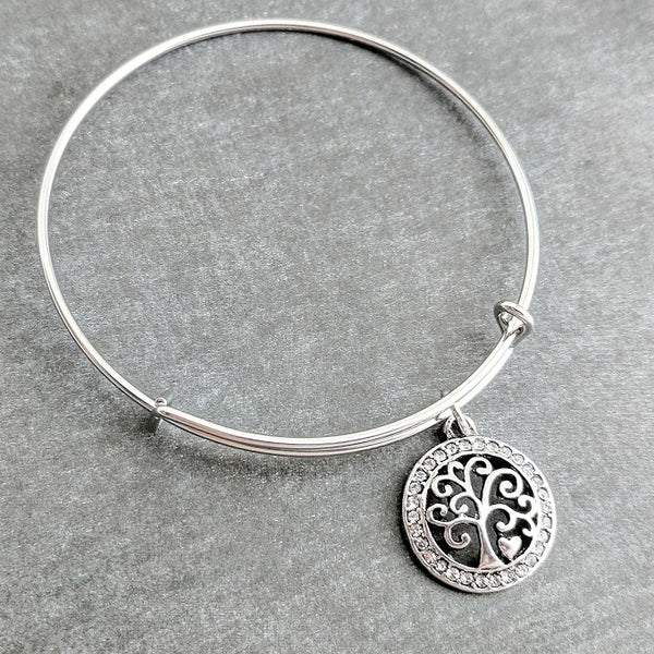 Family Tree Bangle Bracelet