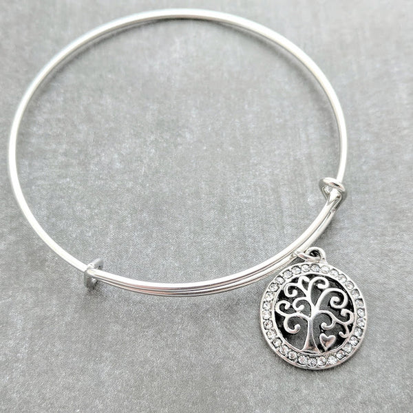 Family Tree Bangle Bracelet
