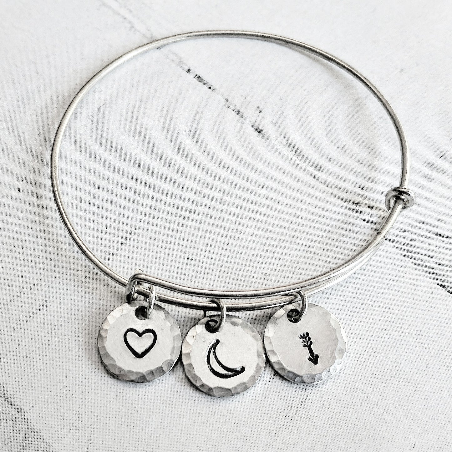 Love You to the Moon and Back Bangle Bracelet