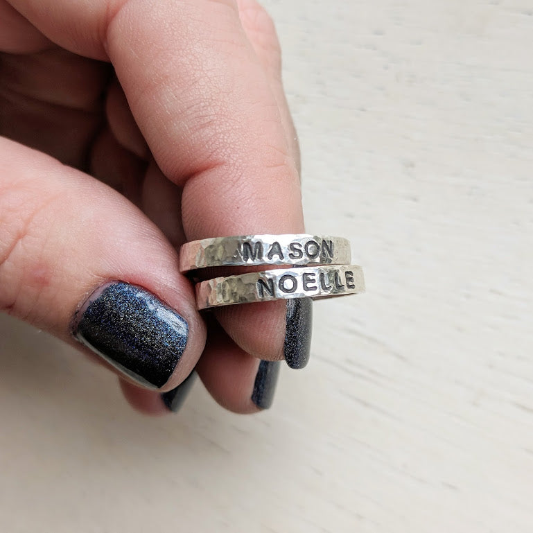 Mother's Rings - Rings for Mom with Kid's Names