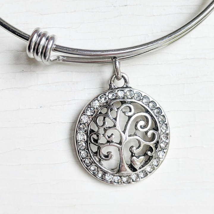 Family Tree Bangle Bracelet