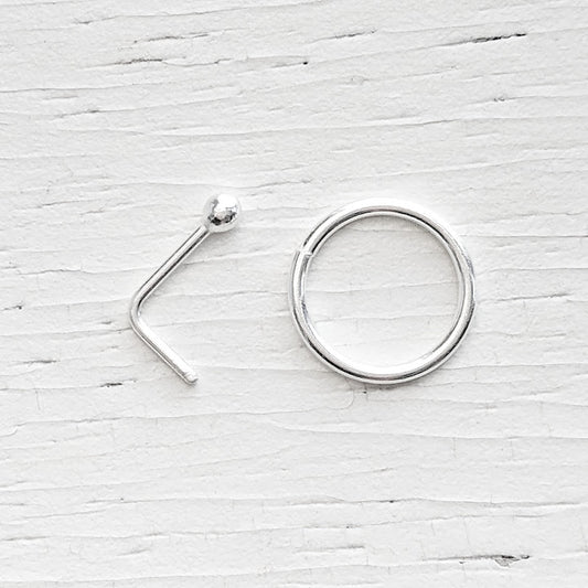 Sterling Silver Nose Ring or Nose Stud