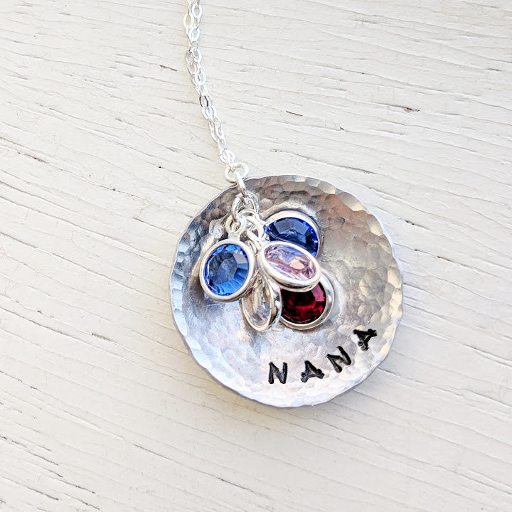 Personalized Nana Birthstone Necklace, Open Heart Necklace, Grandchildren,  Nana Heart Necklace, Nana Gift, Mother's Day, Grandma, Nonna Gift - Etsy