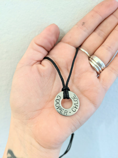 Washer Necklace - Custom Personalized