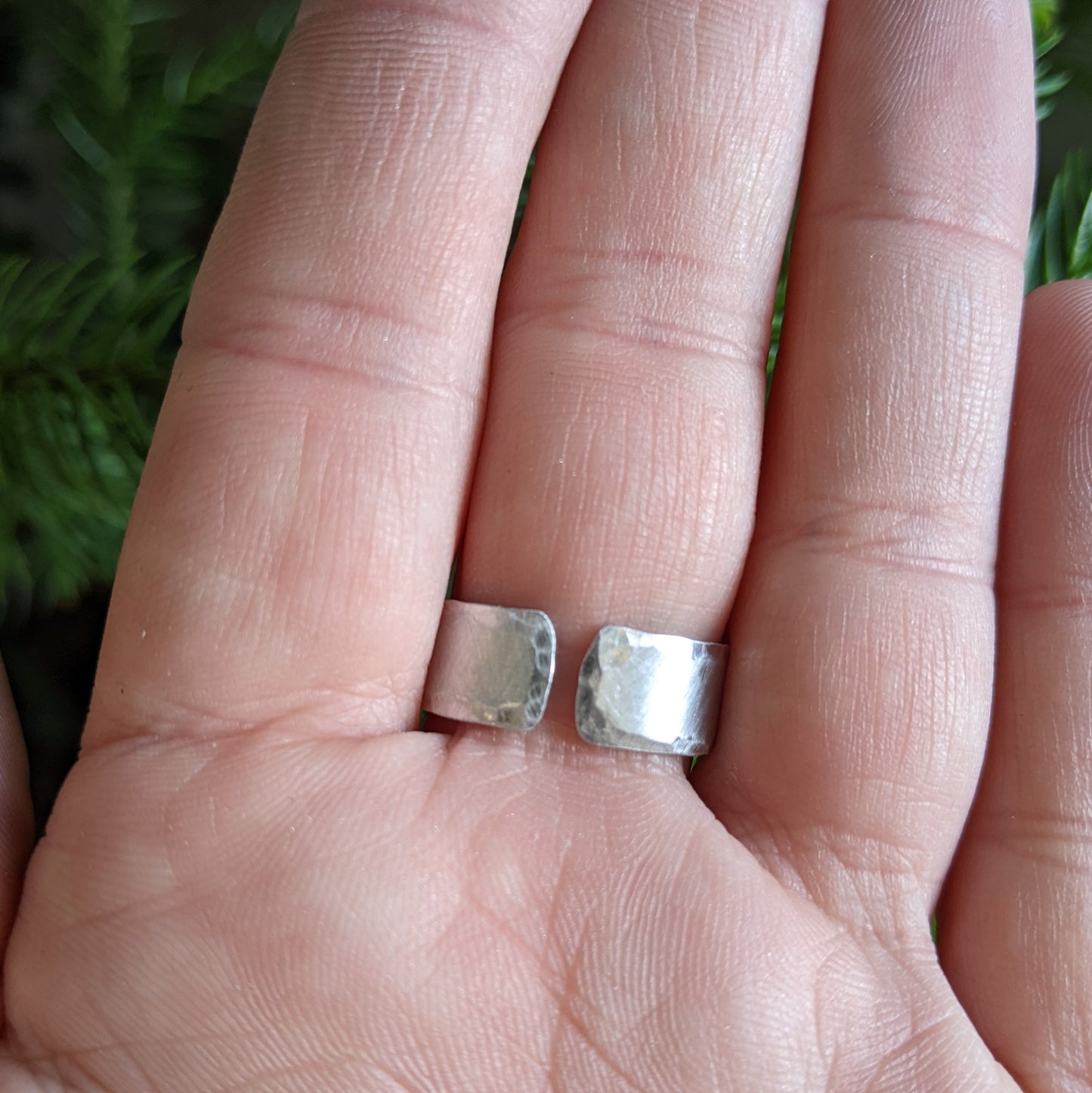 Initial Open Band Ring - Hypoallergenic Aluminum