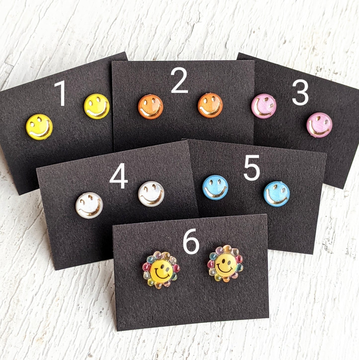 Smiley Stud Earring Collection