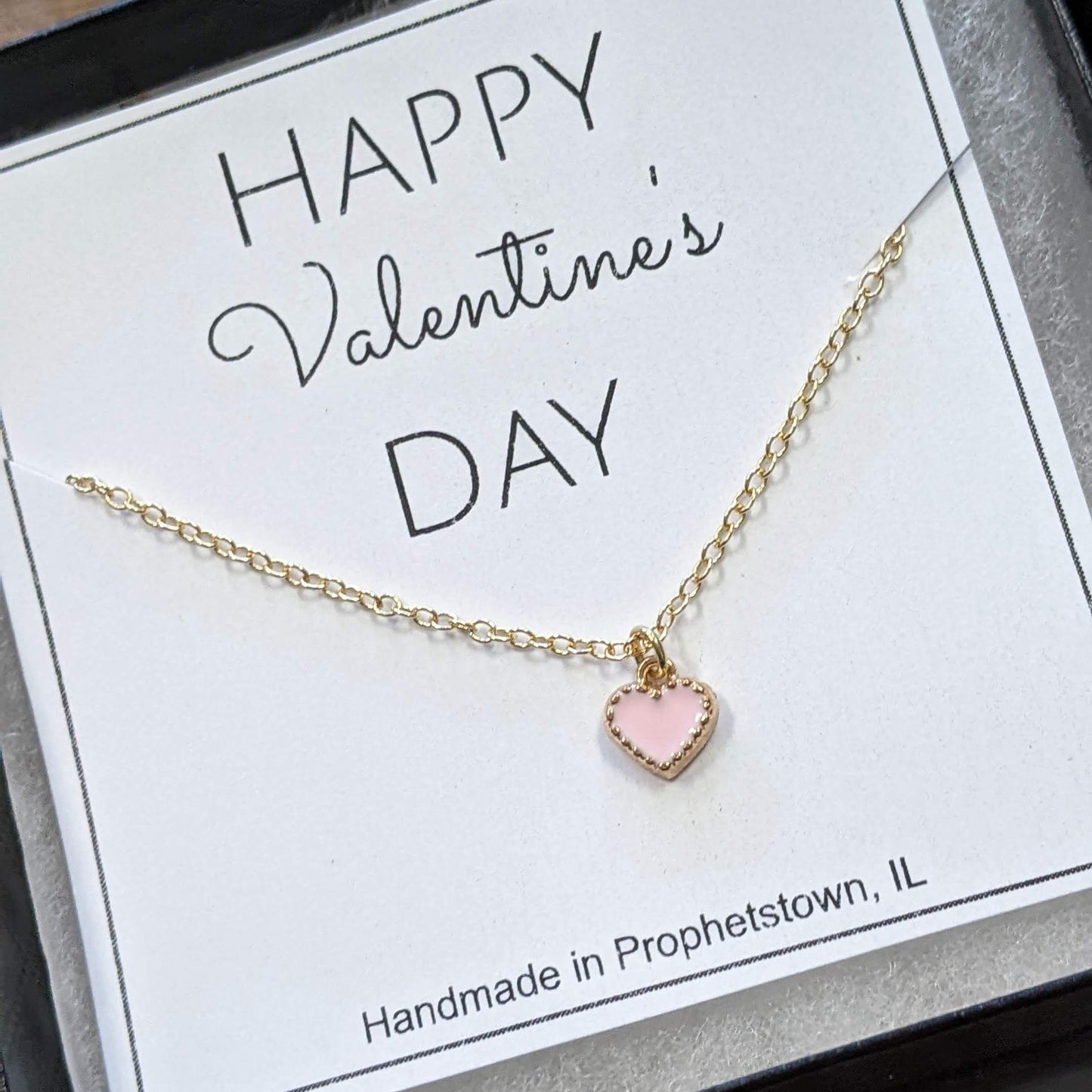 Mini Heart Charm Gold Necklace