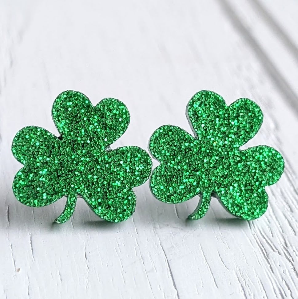 Glitter cheapest Clover Earrings